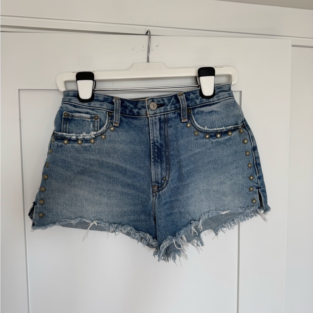 Denim Studded Women's Shorts
